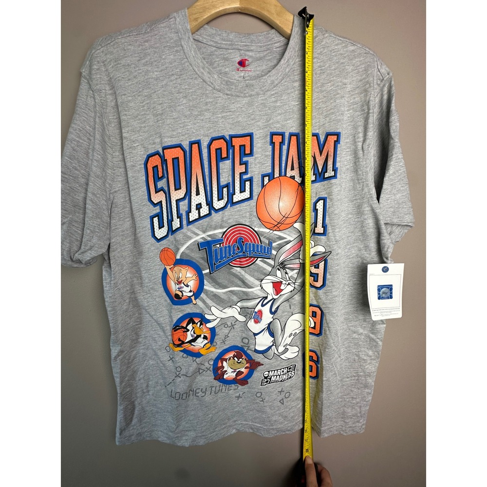 Champion Space Jam Tune Squad NCAA March Madness T-Shirt Gray Mens Large NEW - Picture 5 of 6